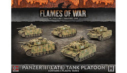 Flames of War: German Panzer III (Late) Tank Platoon (Mid War) (ONLINE ORDER ONLY)