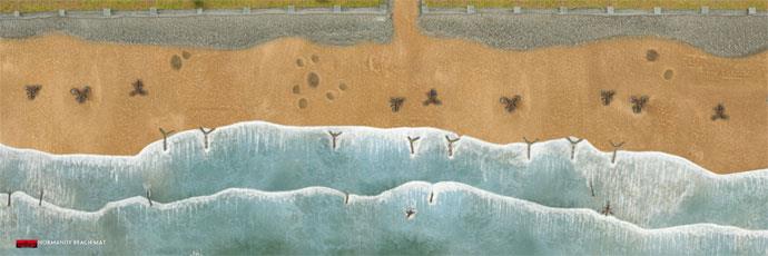 Flames of War: D-Day - Beach Landing Mat (ONLINE ORDER ONLY)