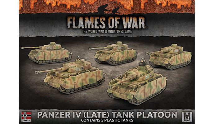 Flames of War: German Panzer IV (Late) Tank Platoon (Mid War) (ONLINE ORDER ONLY)