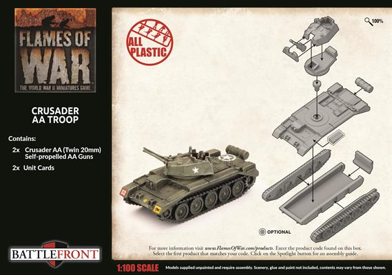 Flames of War: British Crusader AA Troop (Late War) (ONLINE ORDER ONLY)