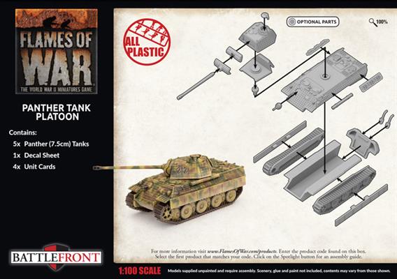 Flames of War: German Panther Tank Platoon (Late War) (ONLINE ORDER ONLY)