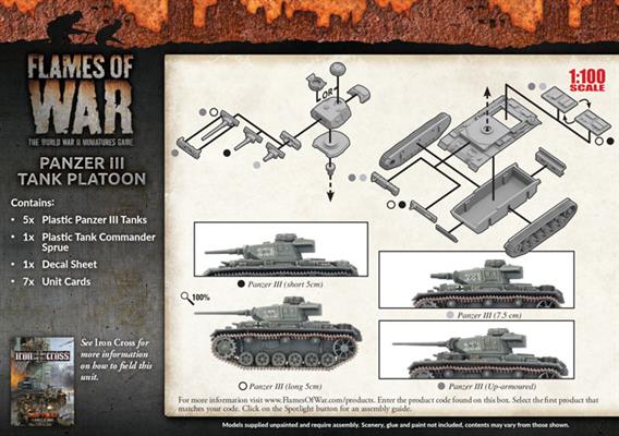 Flames of War: German Panzer III Tank Platoon (Mid War) (ONLINE ORDER ONLY)
