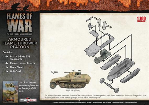 Flames of War: German Armoured Flame-Thrower Platoon (Mid War) (ONLINE ORDER ONLY)