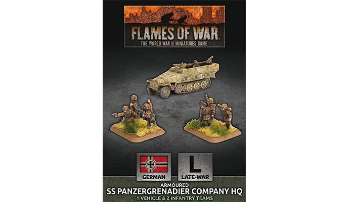 Flames of War: German Armoured SS Panzergrenadier Company HQ (Late War) (ONLINE ORDER ONLY)