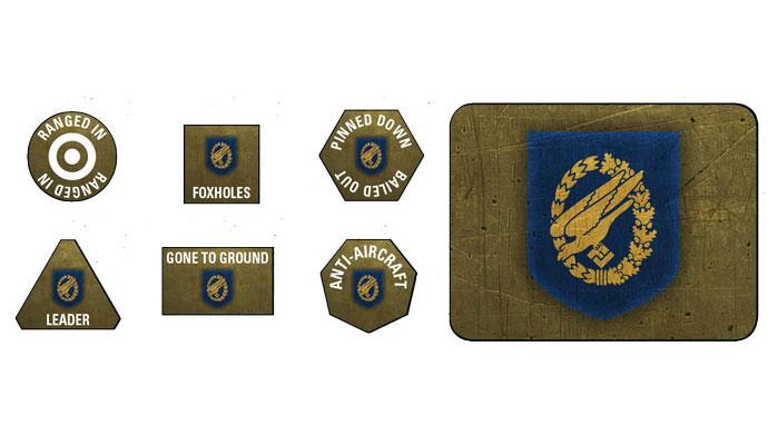 Flames of War: Fallschirmjager Tokens and Objectives (ONLINE ORDER ONLY)