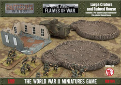 Flames of War: Large Craters and Ruined House (ONLINE ORDER ONLY)