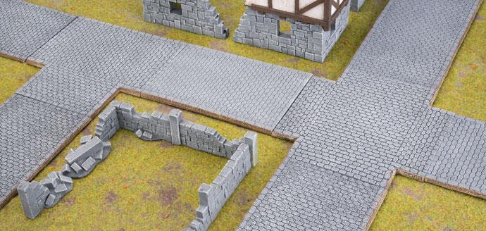Battlefield in a Box: Wartorn Village - Cobblestone Road Expansion (ONLINE ORDER ONLY)