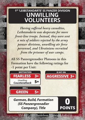 Flames of War: D-Day - Waffen-SS Command Card Pack (ONLINE ORDER ONLY)