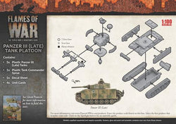 Flames of War: German Panzer III (Late) Tank Platoon (Mid War) (ONLINE ORDER ONLY)