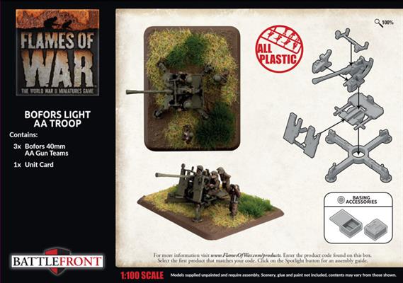 Flames of War: British Bofors Light AA Troop (Late War) (ONLINE ORDER ONLY)