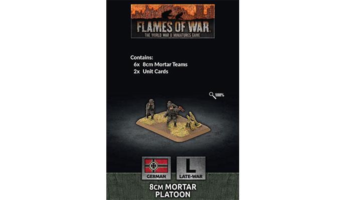 Flames of War: German 8cm Mortar Platoon (Late War) (ONLINE ORDER ONLY)