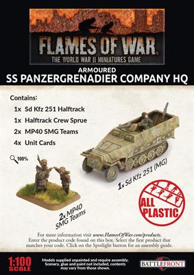 Flames of War: German Armoured SS Panzergrenadier Company HQ (Late War) (ONLINE ORDER ONLY)
