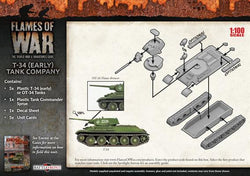 Flames of War: Soviet T-34 (Early) Tank Company (Mid War) (ONLINE ORDER ONLY)