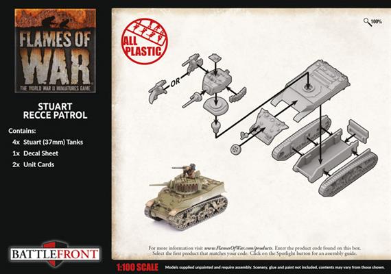 Flames of War: British Stuart Recce Patrol (Late War) (ONLINE ORDER ONLY)