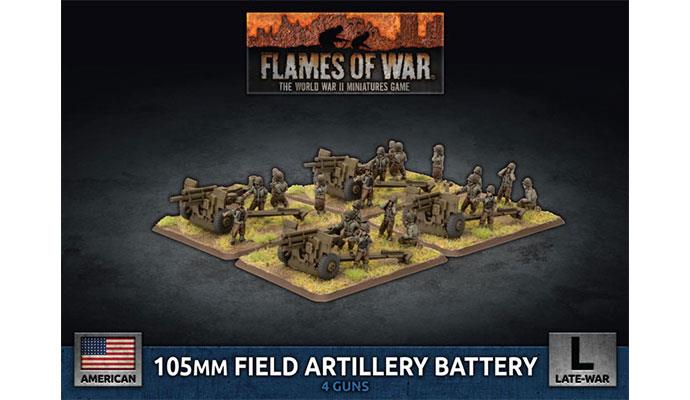 Flames of War: American 105mm Field Artillery Battery (Late War) (ONLINE ORDER ONLY)