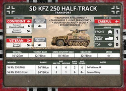 Flames of War: German SD KFZ 250 Transports (Late War) (ONLINE ORDER ONLY)