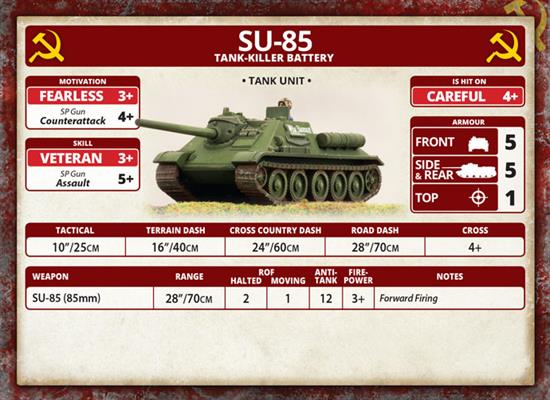 Flames of War: Soviet SU-85 Medium SP Battery (Mid War) (ONLINE ORDER ONLY)