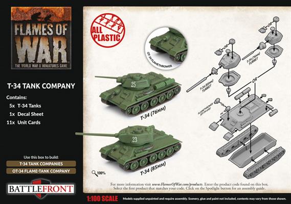 Flames of War: Soviet T-34 Tank Company (Late War) (ONLINE ORDER ONLY)
