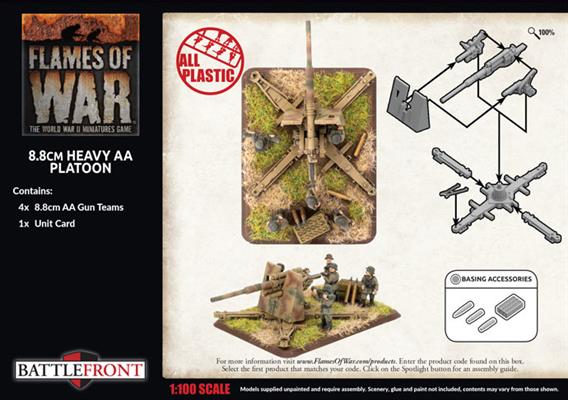 Flames of War: German 8.8cm Heavy AA Platoon (Late War) (ONLINE ORDER ONLY)