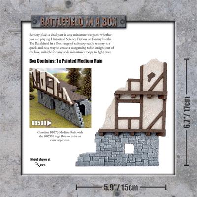 Battlefield in a Box: Wartorn Village - Medium Ruin (ONLINE ORDER ONLY)