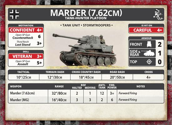 Flames of War: German Marder (7.62cm) Tank-Hunter Platoon (Mid War) (ONLINE ORDER ONLY)