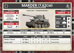 Flames of War: German Marder (7.62cm) Tank-Hunter Platoon (Mid War) (ONLINE ORDER ONLY)