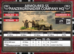 Flames of War: German Armoured SS Panzergrenadier Company HQ (Late War) (ONLINE ORDER ONLY)