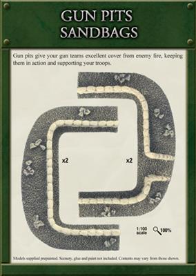 Flames of War: Sandbags - Gun Pit Markers (ONLINE ORDER ONLY)