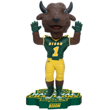 Thundar North Dakota State Bison Mascot 2024 FCS Football National Champions Bobbleheads (Presale) (ONLINE ORDER ONLY)
