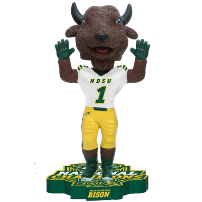 Thundar North Dakota State Bison Mascot 2024 FCS Football National Champions Bobbleheads (Presale) (ONLINE ORDER ONLY)