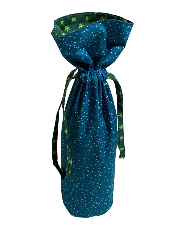 Large Reusable Fabric Wine Gift Bag | Snow & Stars (ONLINE ORDER ONLY)