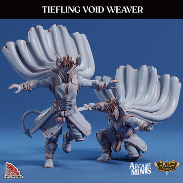 3D Printed Sordane Publishing Arcane Minis Tiefling Void Weaver Swindler's Luck Part Two 28 32mm D&D (Online Only)