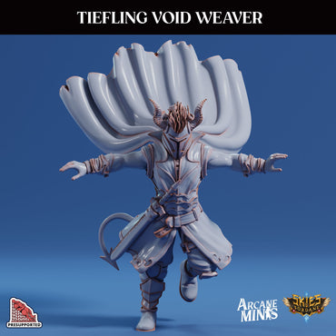 3D Printed Sordane Publishing Arcane Minis Tiefling Void Weaver Swindler's Luck Part Two 28 32mm D&D (Online Only)