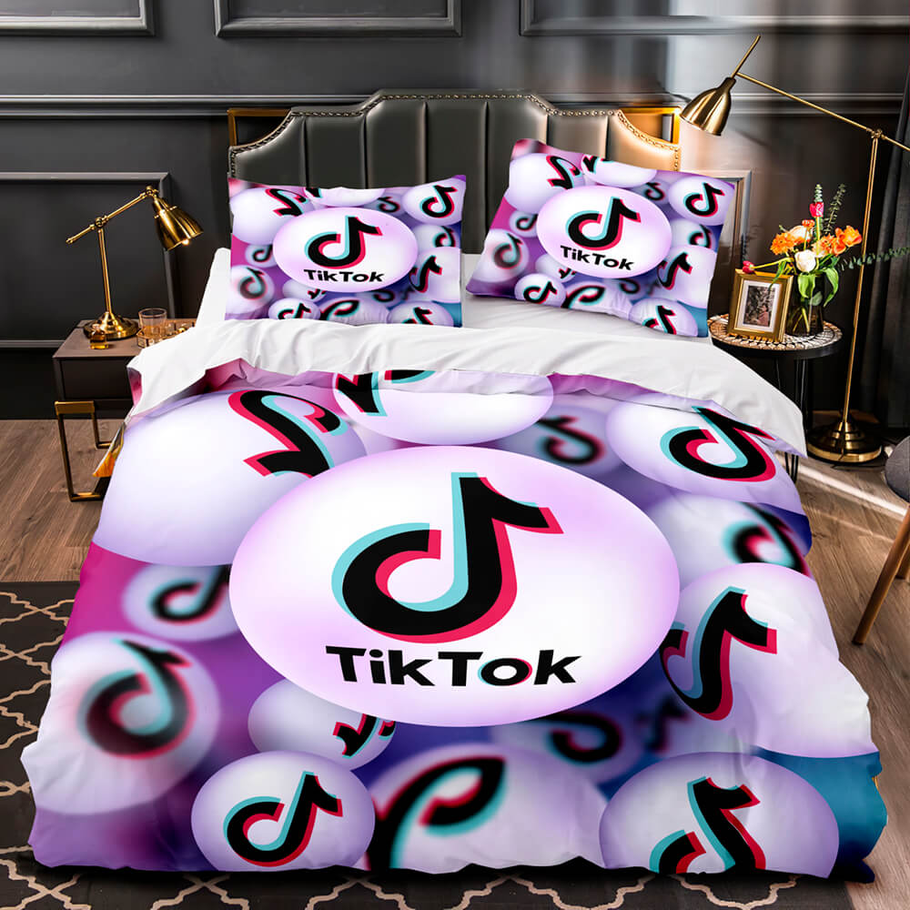 Tiktok Pattern Bedding Sets Tik Tok Quilt Duvet Without Filler (Online Order Only)