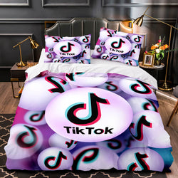 Tiktok Pattern Bedding Sets Tik Tok Quilt Duvet Without Filler (Online Order Only)