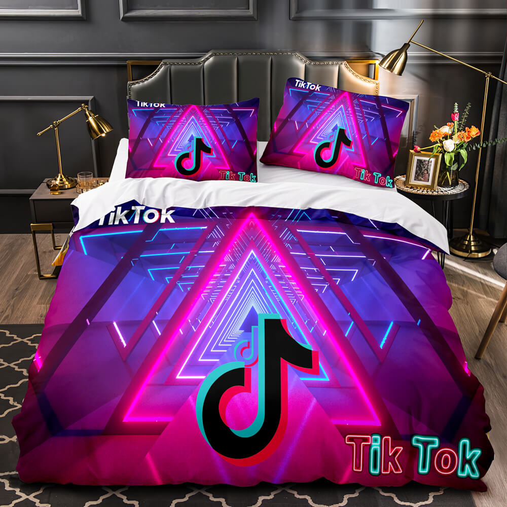 Tiktok Pattern Bedding Sets Tik Tok Quilt Duvet Without Filler (Online Order Only)