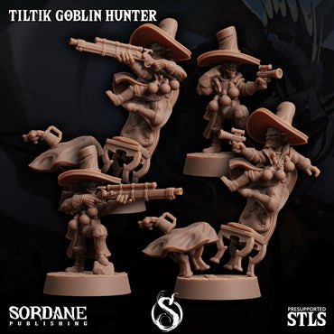 3D Printed Sordane Publishing Tiltik Goblin Hunter 28 32mm D&D (Online Only)
