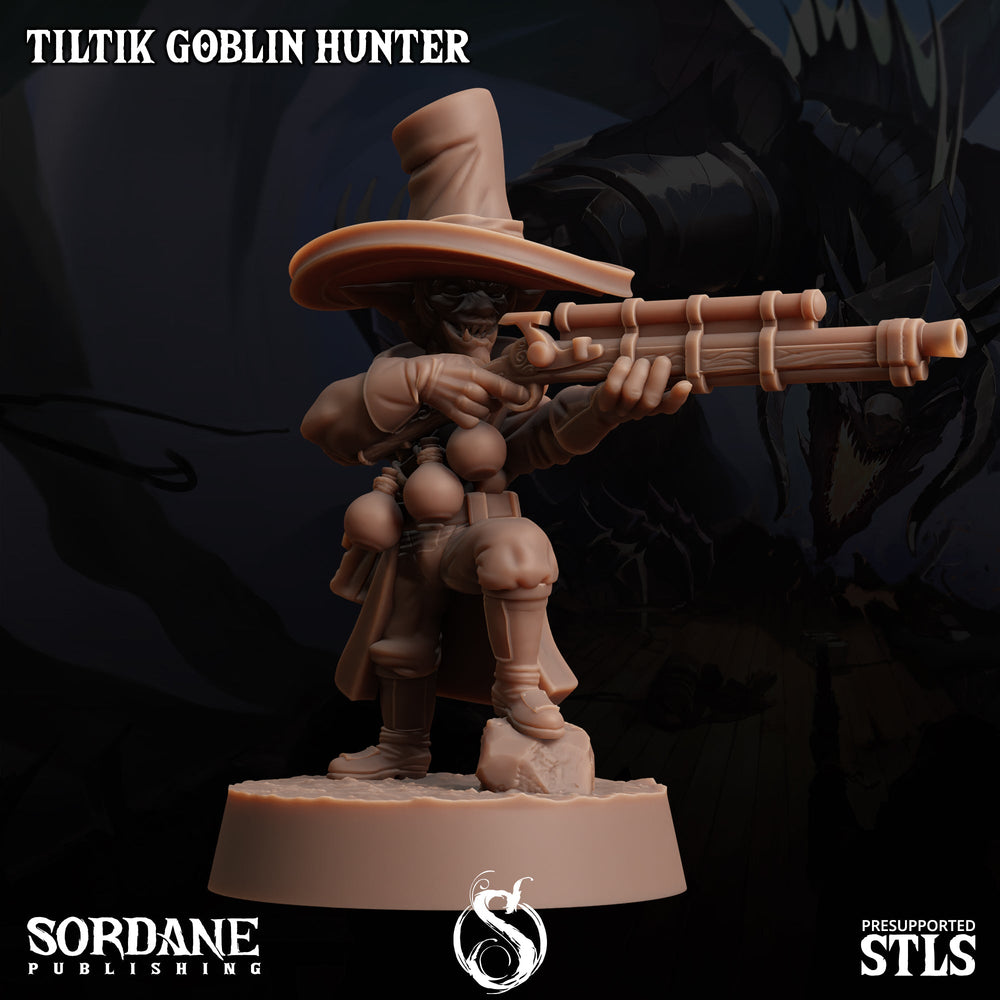3D Printed Sordane Publishing Tiltik Goblin Hunter 28 32mm D&D (Online Only)