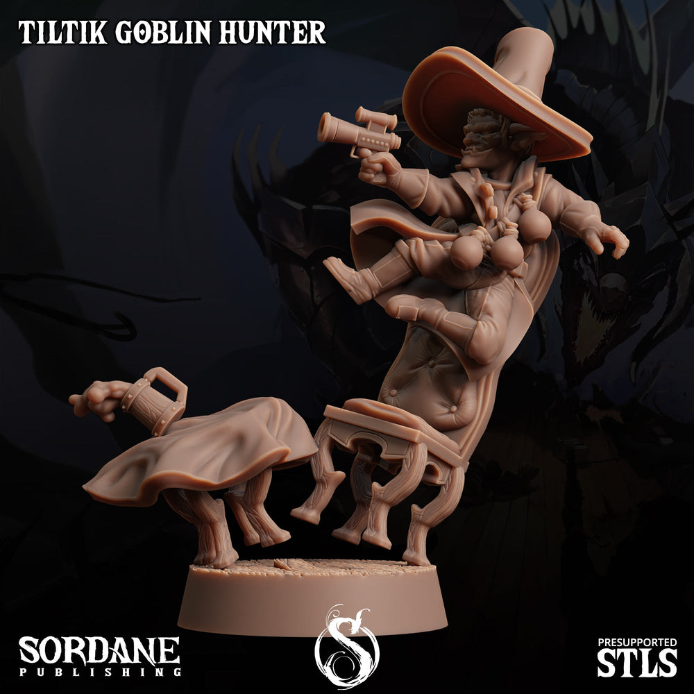 3D Printed Sordane Publishing Tiltik Goblin Hunter 28 32mm D&D (Online Only)