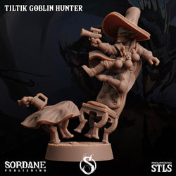 3D Printed Sordane Publishing Tiltik Goblin Hunter 28 32mm D&D (Online Only)