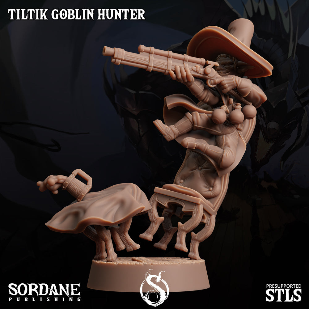 3D Printed Sordane Publishing Tiltik Goblin Hunter 28 32mm D&D (Online Only)