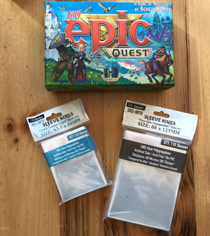 "Tiny Epic" Compatible Card Sleeves (88x125mm) 110 Pack, 60 Micron, SKS-8818 (ONLINE ORDER ONLY)