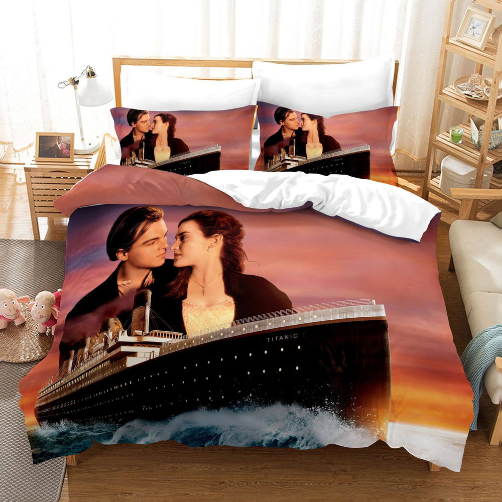 Titanic Jack And Rose Bedding Set Quilt Cover Without Filler (Online Order Only)