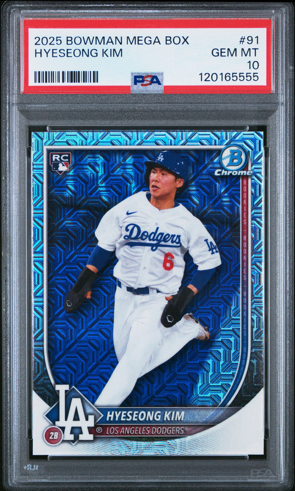 Graded 2025 Topps Bowman Mega Box Hyeseong Kim #91 Baseball Card PSA 10 Gem Mint (ONLINE ORDER ONLY)