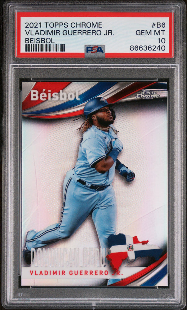 2021 TOPPS CHROME BEISBOL VLADIMIR GUERRERO JR #B6 - PSA 10 (Online Order Only)