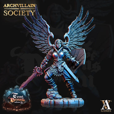 3D Printed Archvillain Games Archvillain Society Vol. VI - Ariel the Holy 28mm 32mm D&D (Online Only)