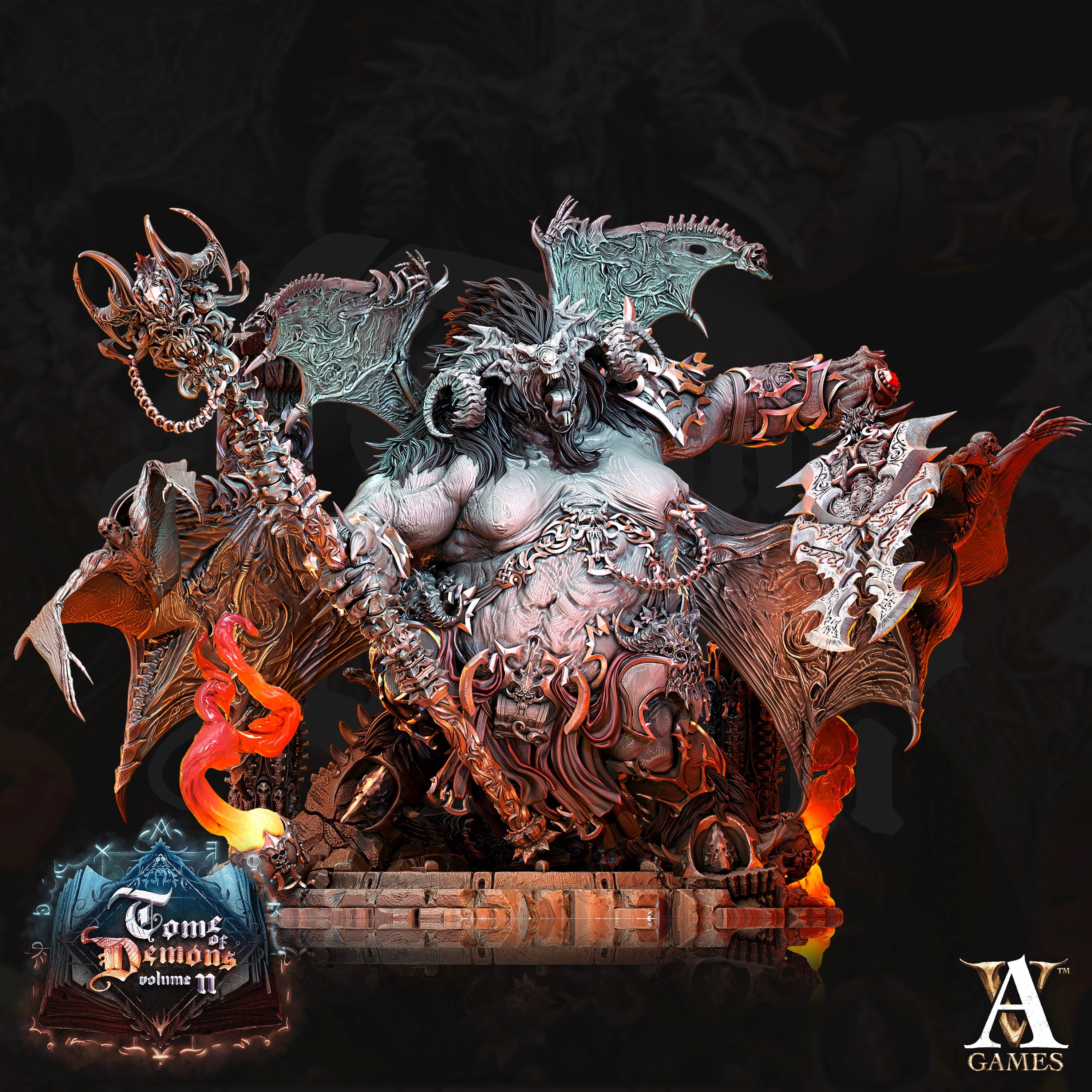 3D Printed Archvillain Games Tome of Demons Vol. II - Orcus 28mm 32mm D&D (Online Only)