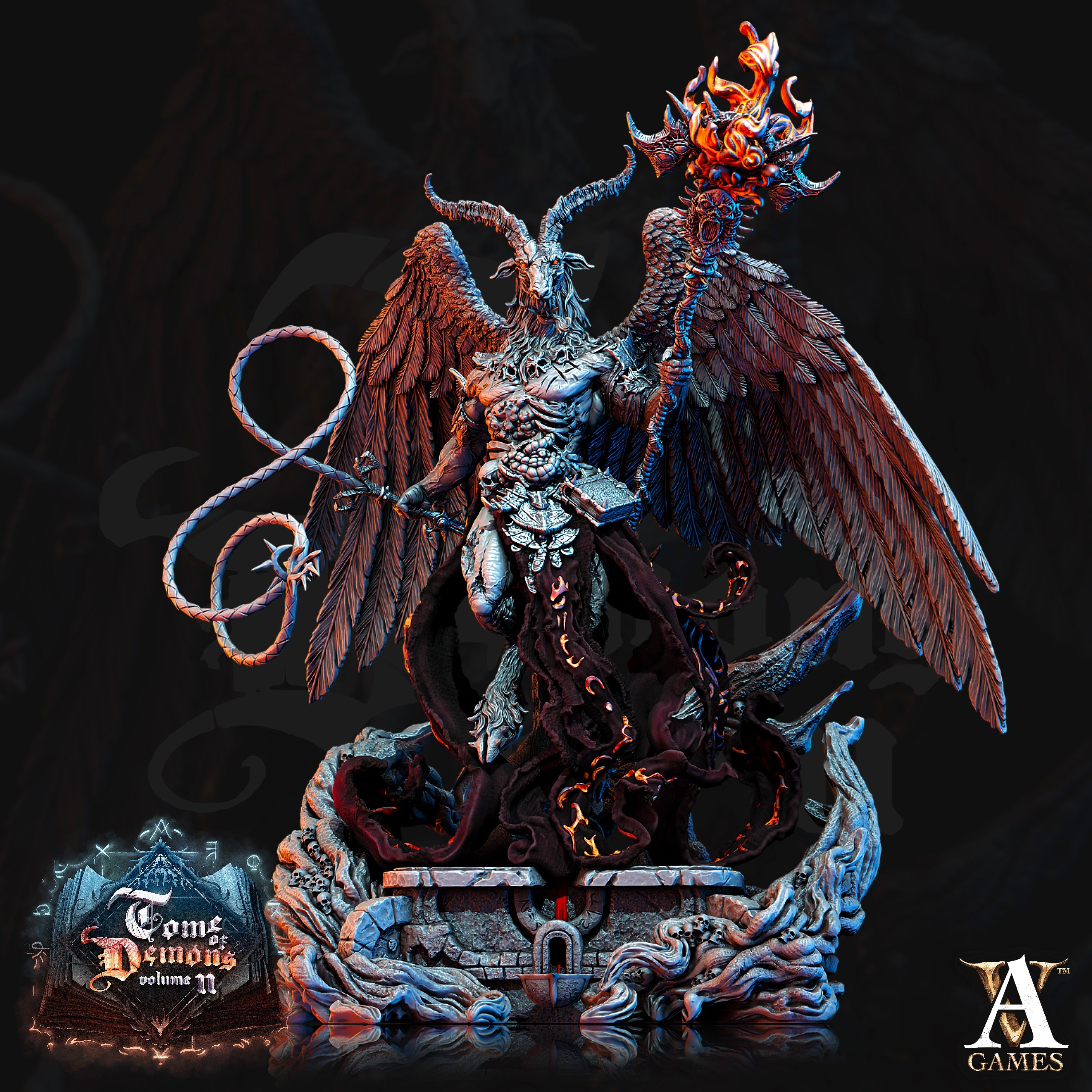 3D Printed Archvillain Games Tome of Demons Vol. II Adramal - Seneschal of Orcus 28mm 32mm D&D (Online Only)