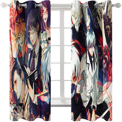 Tokyo Ghoul Curtains Cosplay Blackout Window Treatments Drapes for Room Decor (Online Order Only)