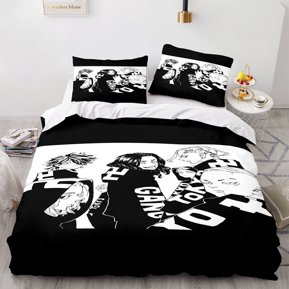Tokyo Revengers Cosplay 3 Piece Bedding Set Quilt Cover (Online Order Only)